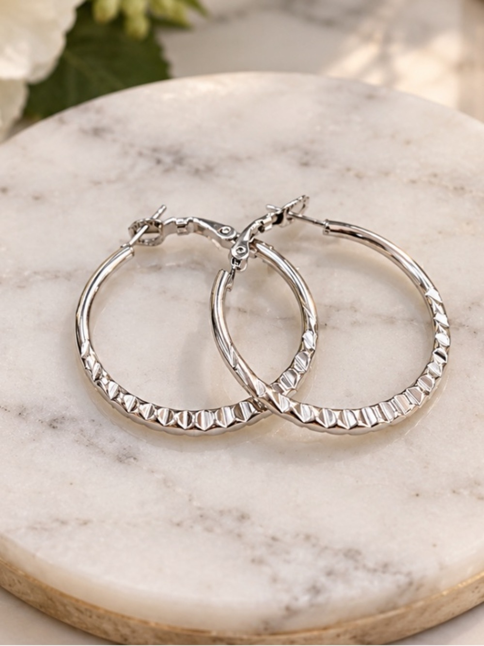 Silver Hoop Earrings